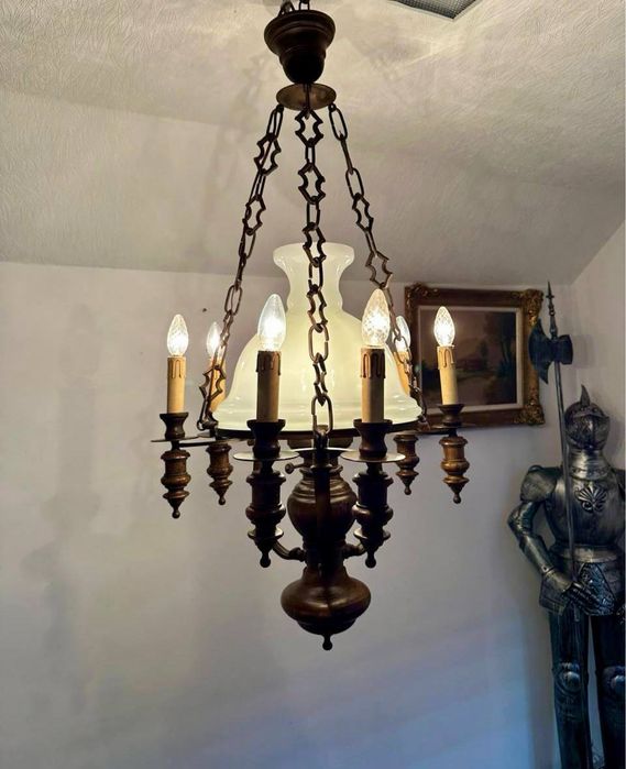 Старовинна люстра великого розміру на 9 ламп светильник 7220