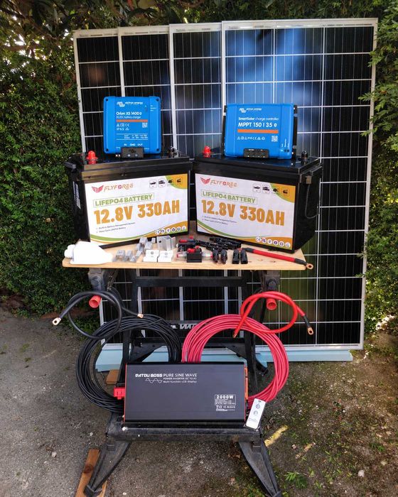 Kit Solar Autocaravana 380W + LiFePO4 330Ah • Victron • 2000W
