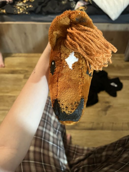 Hobby horse koń na kiju paryku nowy