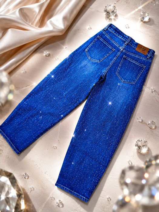 Spodnie jeansowe z cyrkoniami S 36