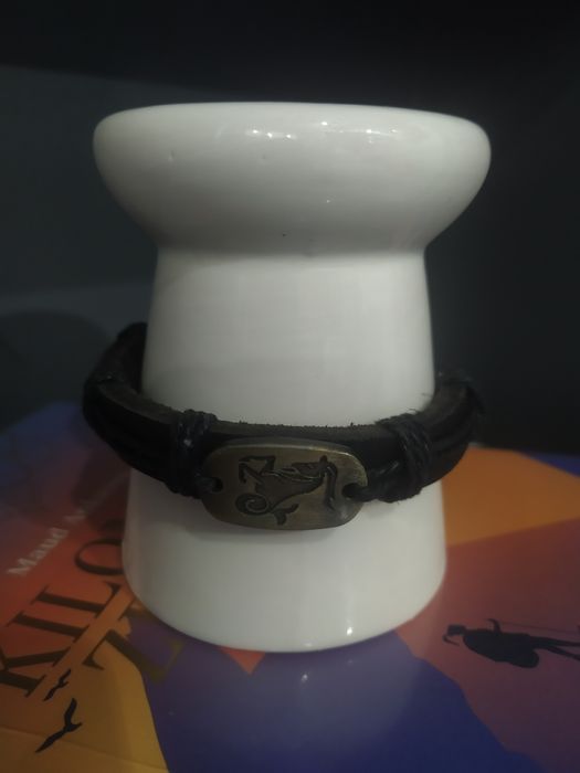 Bransoletka skórzana męska KOZIOROŻEC regulowana