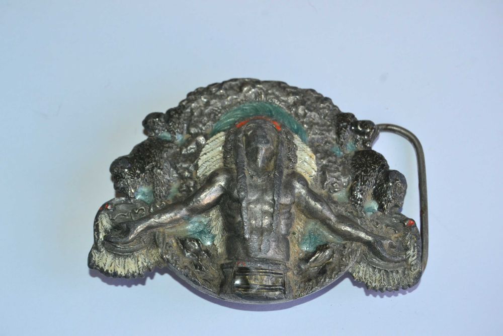 Fivela de Cinto Indio Americano de 1981