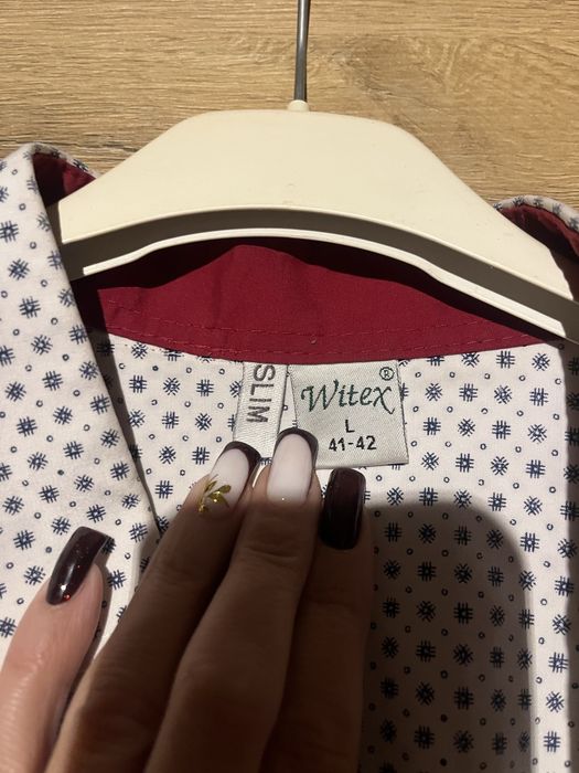 Koszula męska krótki rękaw wzory L slim Witex 41-42