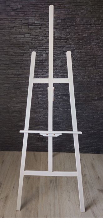 Drewniana sztaluga biała 175 cm