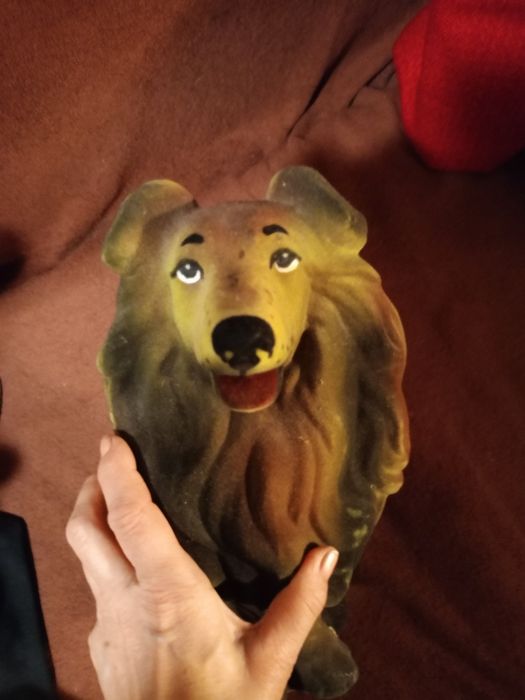 Копилка собака колли винтаж