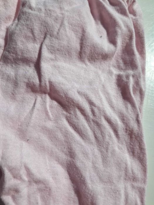 Spodnie niemowlęce dziewczęce różowe 62 bawełna na gumce ściągacze