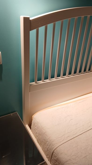 Cama de Casal  TYSSEDAL – 160x200 cm Branco