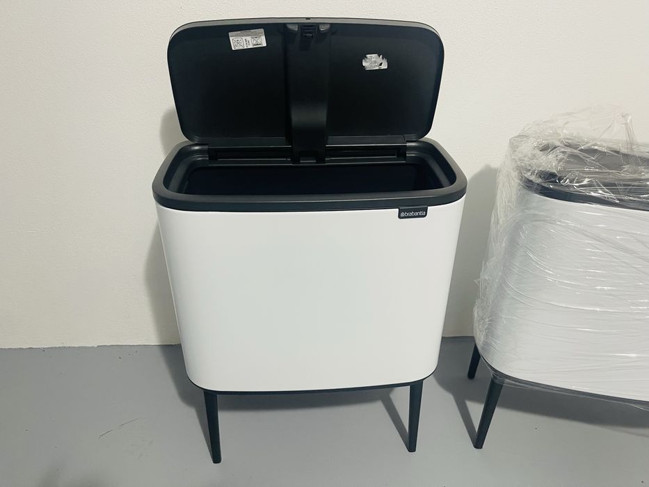 Balde Lixo Bo Touch Bin 36 litros Branco. NUNCA USADO [Novo).