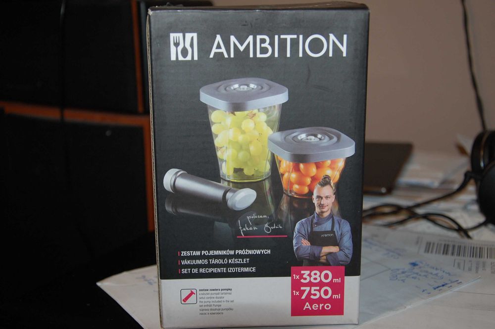 nowy zestaw 2 pojemnikow prozniowych AMBITION