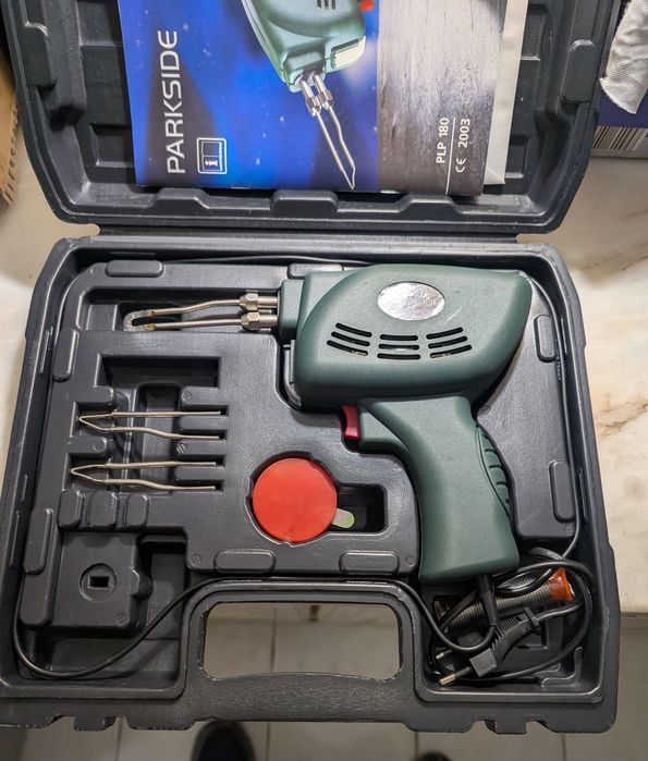 Pistola de Soldar Parkside PLP 180 | Novo, Completo com Acessórios