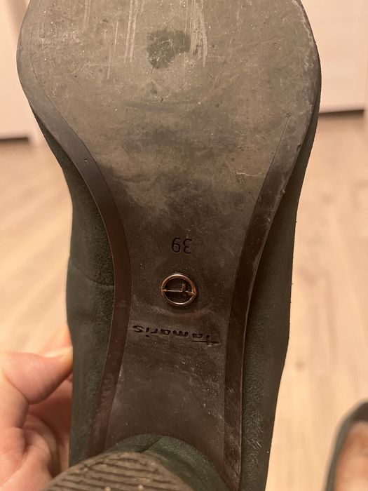 Czółenka Tamaris 39 zamszowe słupek