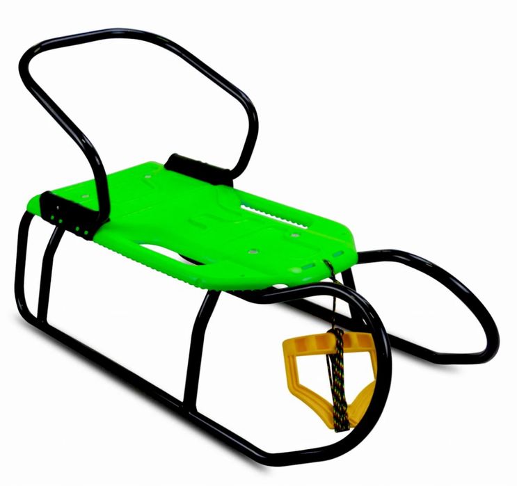 Zestaw Sanki Metalowe Czarne Z Oparciem Dla Dzieci Dorosłych *okazja*