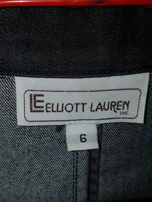 Elliott Lauren (США) двубортный джинсовый пиджак куртка р. 44 S
