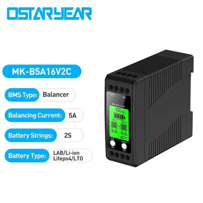 Балансир акумуляторів OSTARYER MK-B5A16V2C 6–16V 5A активний LCD