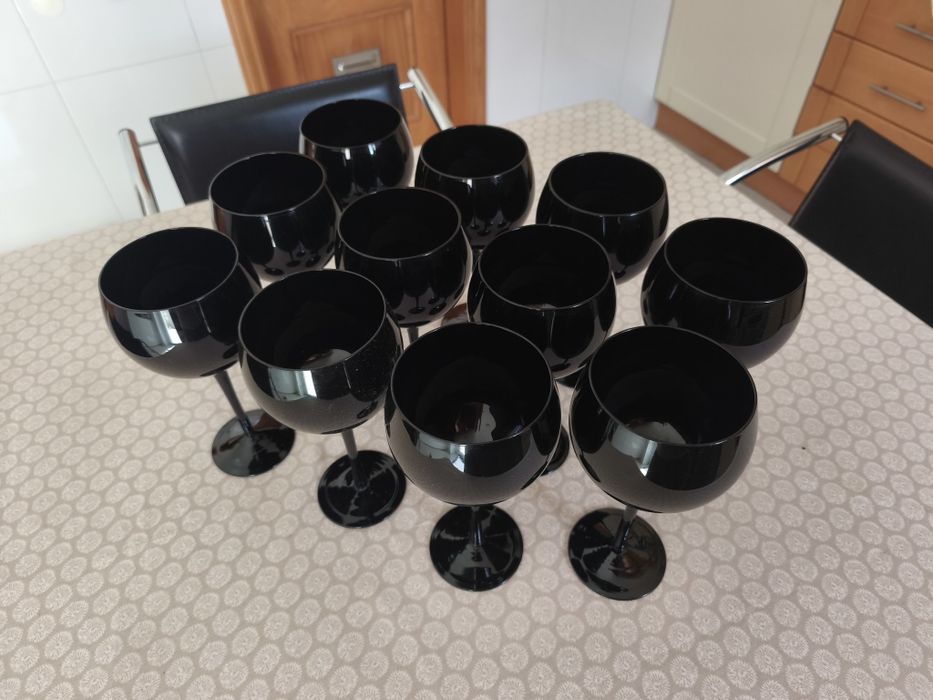 11 copos pretos para Gin ou outras bebidas