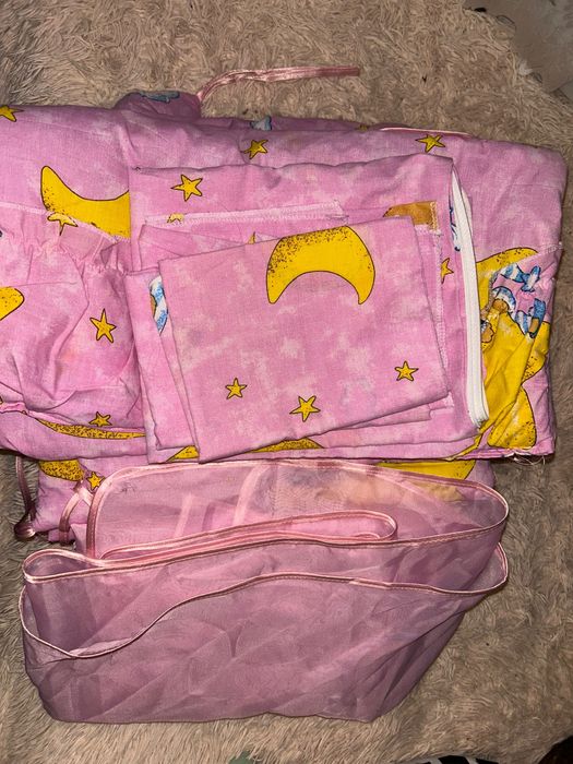 Продам бортики, балдахін та постільний комплект