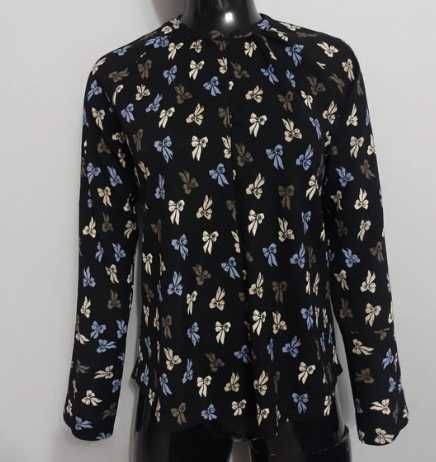 Bluzka czarna w kolorowe kokardki rozmiar M - 38 (ee2)