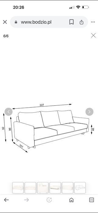 Sprzedam nowa , nie uzywana kanape , stan idelany- Bodzio meble