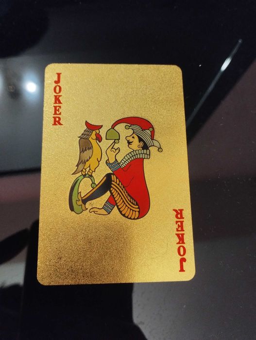 Карты игральные пластиковые Люкс черные золотые премиум водонепроницае