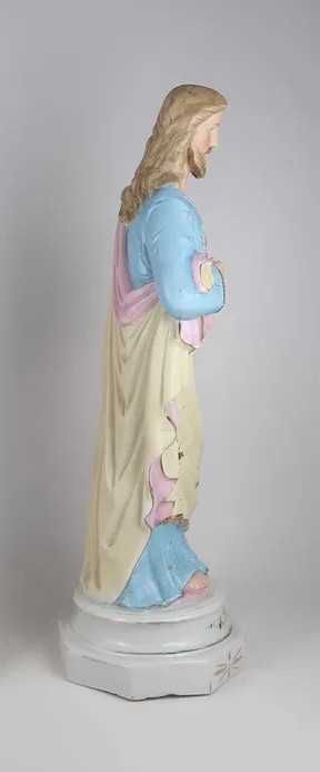 Escultura antiga em porcelana - 36.5 cm - Sagrado Coração Jesus