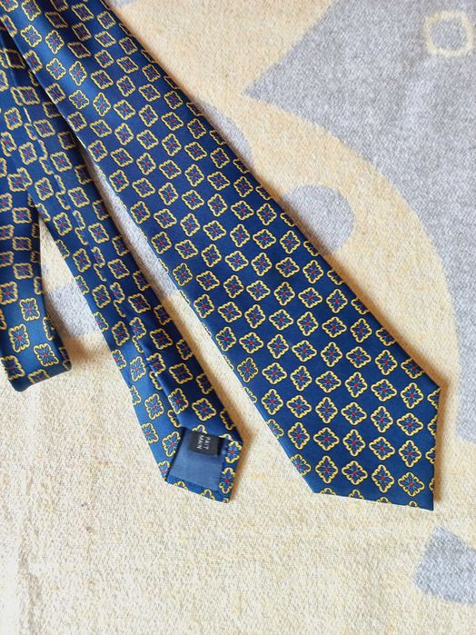 Винтажный галстук  в принт ШЕЛК краватка чоловіча краватка