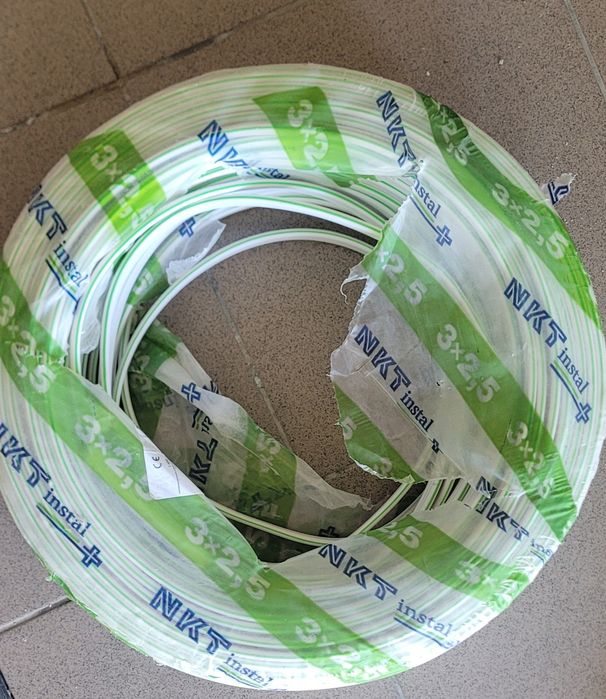 PRZEWÓD NKT Kabel płaski instalacyjny  YDYp 3x2,5 mm2 450V/750V