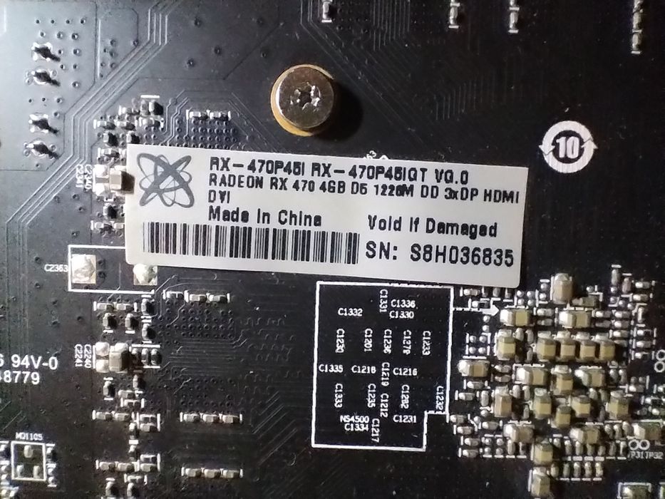 Видеокарта XFX Radeon RX 470 4GB GDDR5 256-bit (б/у) + адаптер 6 pin