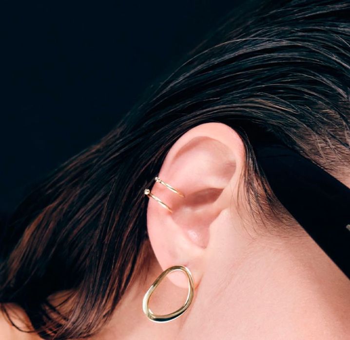 Моносережка з білого золота SOVA  з діамантами The Diamond