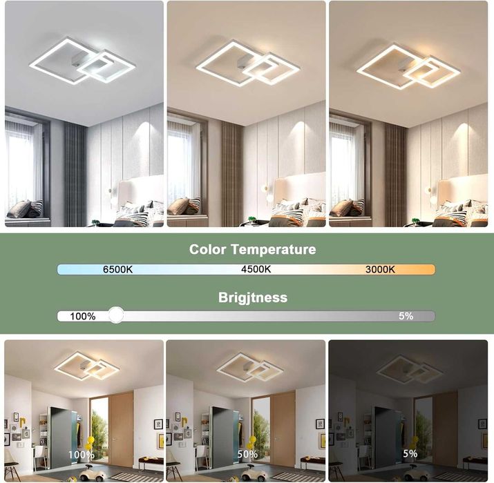 Ściemnialna lampa sufitowa LED Riserva, 34 W z pilotem