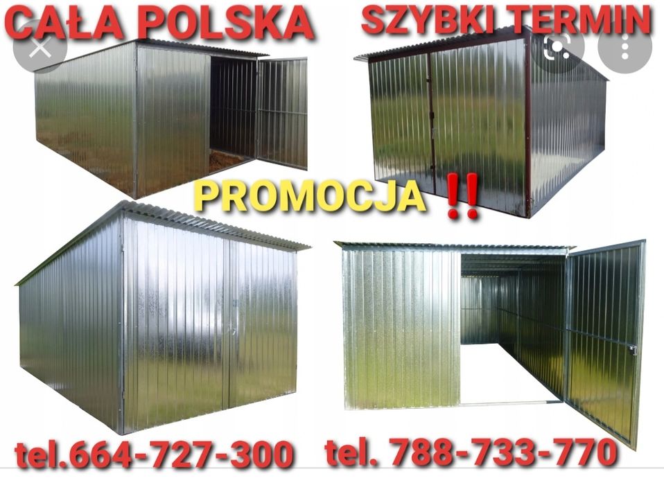 Garaż blaszany Garaże Blaszak MOCNY ! Szybko i Tanio ! CAŁA POLSKA