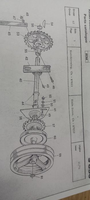 Koło pasowe,napędu targańca,Volvo 830