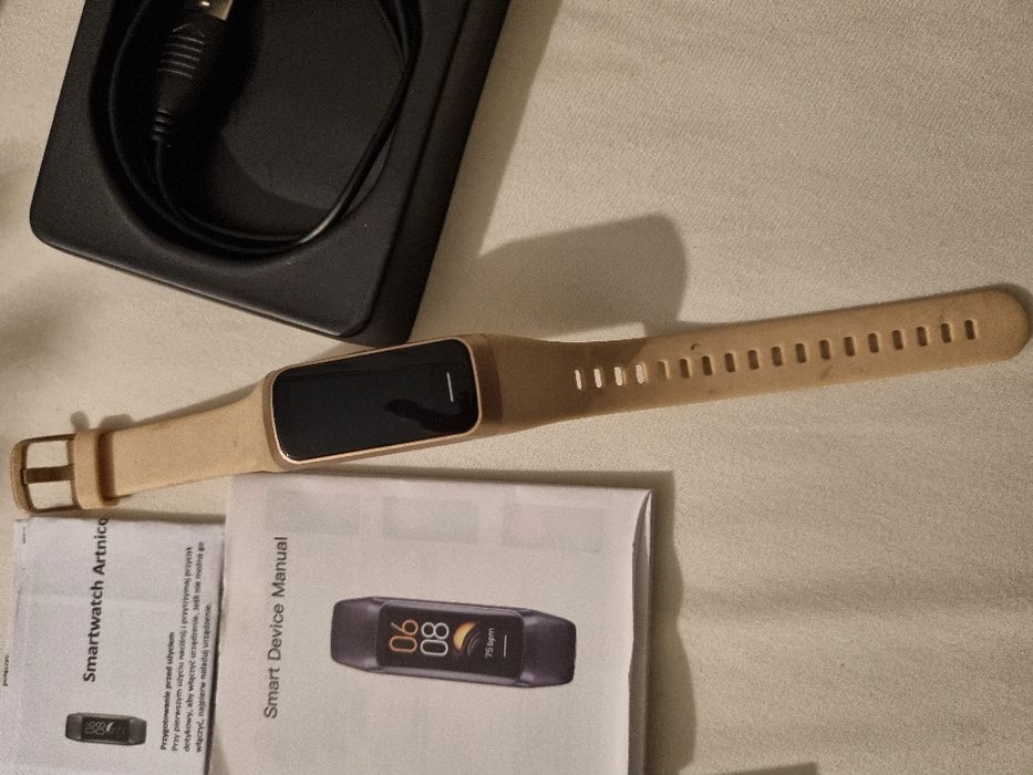 Smartwatch Pro Zegarek Damski Elegancki Złoty Kroki Tętno Menu  Polski