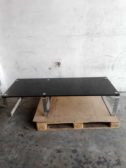Mesa centro vidro temperado negro