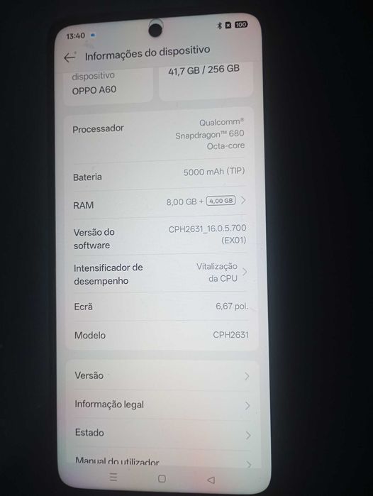 Smartphone Oppo A60