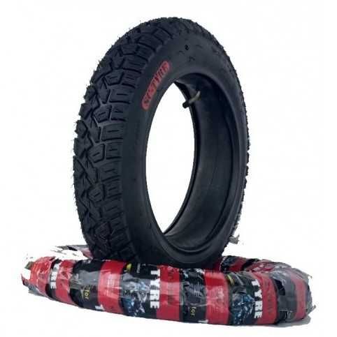 Шина з камерою 3.00-10 шипована Тайвань на скутер SC TYRE-124