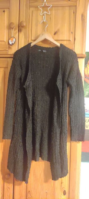 Sweter długi czarny S