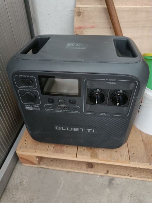 Estação energia bluetti elite 200 v2 + 2x painel solar