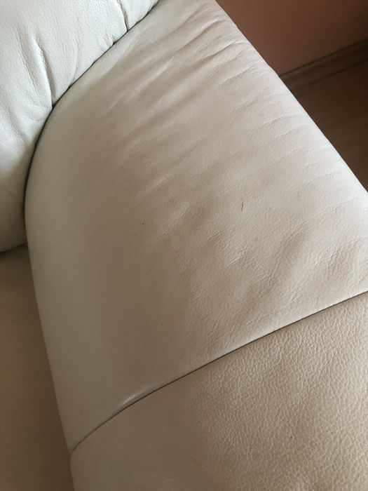 Wypoczynek skóra naturalna 3os., 2os., 1os., ecru [Kanapa sofa fotel]