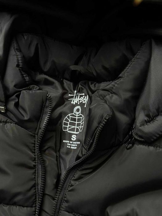 Зимова Куртка Stussy Mini Logo — Черный Пуховик Стусси Мини Лого