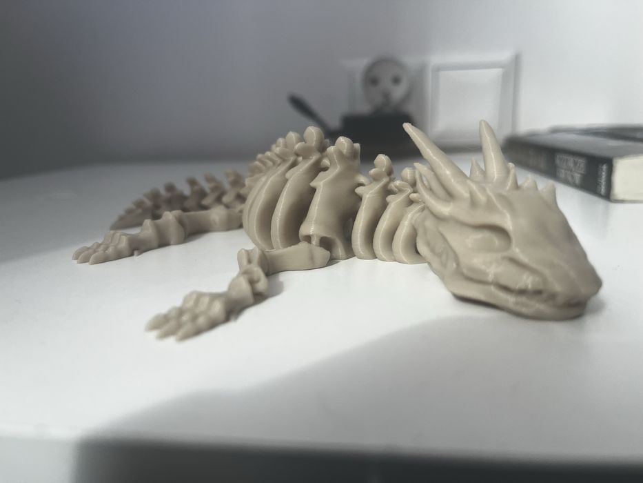 23CM Ruchomy szkielet gada ozdoba terrarium smok