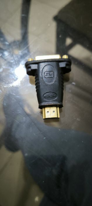 Adaptador HDMI DVI-D Preto e dourado