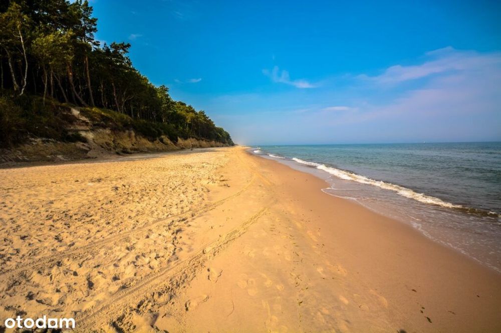 6 minut od plaży spacerem przez las - budowlana z pnb i mediami