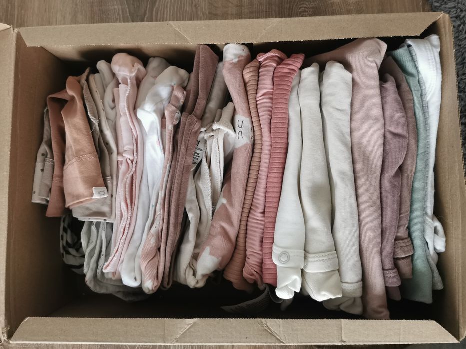 Mega zestaw ubranek niemowlęcych H&M i Next r. 68