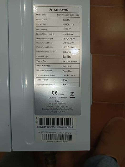 Esquentador Ariston inteligente