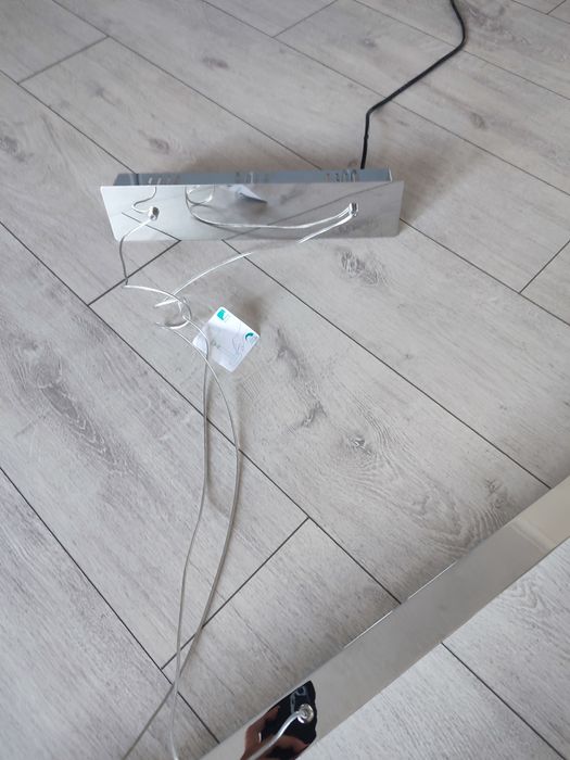 Lampa listwa LED kryształki nad stół srebrna sufitowa cardito 1 eglo