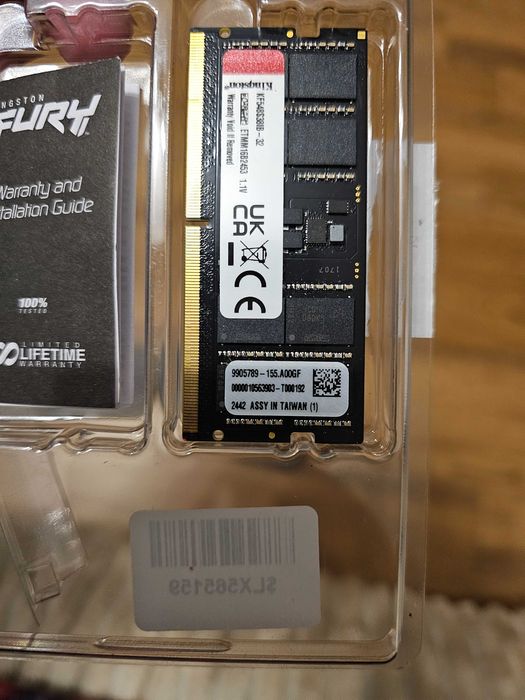 Модуль пам'яті Kingston Fury DDR5 32GB Kingston 4800MHz SODIMM