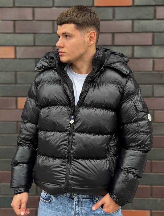 Чоловічий куртка-пуховик Moncler Maya чорний | S-XL