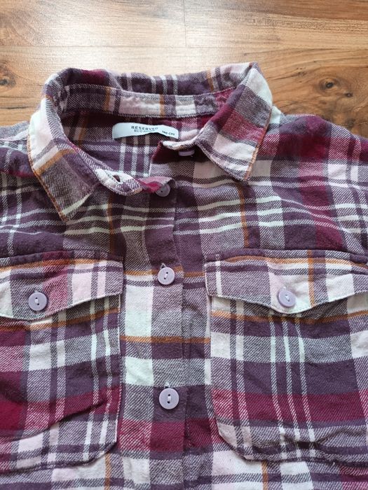 Koszula w kratę dziewczęca 146 Reserved flanelowa na jesień ciepła