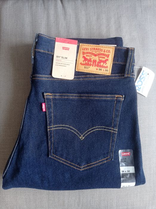 Oryginalne spodnie jeansowe Levis 511 Slim Stretch 36/30 TANIO