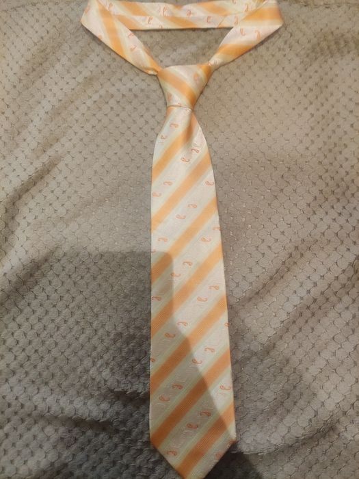 Krawat męski morelowy